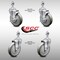 Service Caster 5 Inch SS Gray Polyurethane Swivel 12mm Threaded Stem Caster Brake SCC, 2PK SCC-SSTS20S514-PPUB-TLB-M1215-2-S-2 - alternate 4